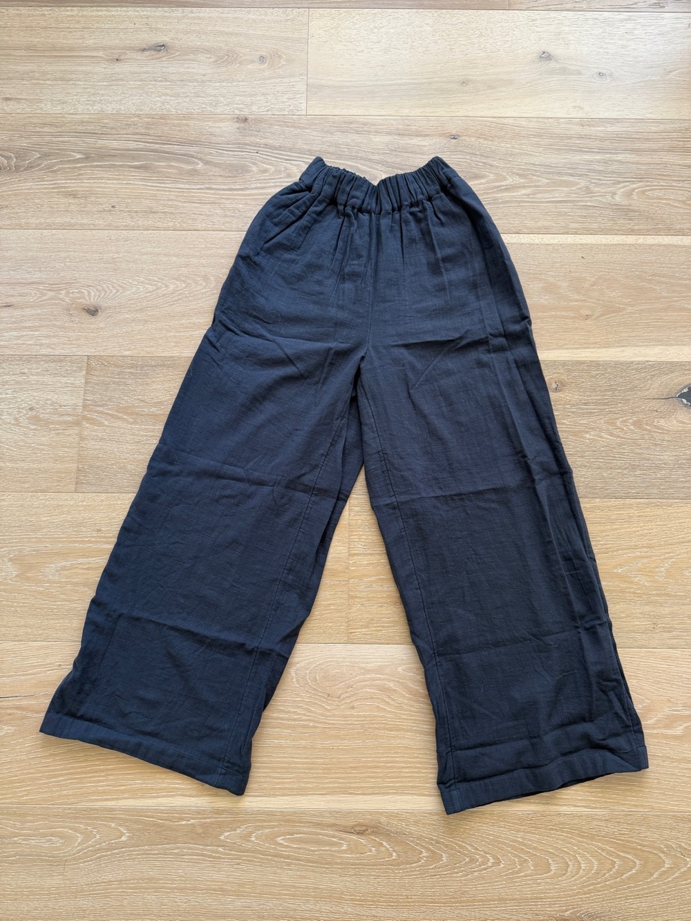 Billabong Women’s Wide-Leg Black Pull-On Pants linen